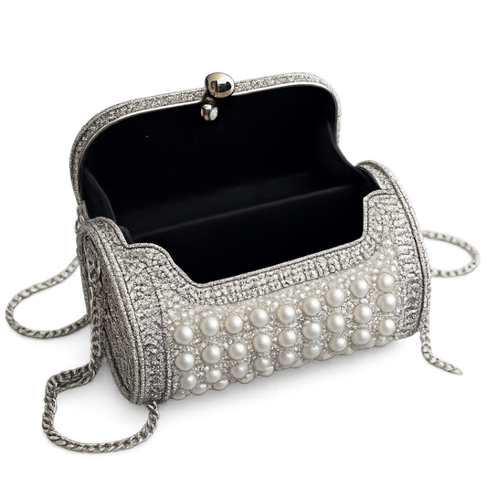 Embellished Metal Clutch Bag