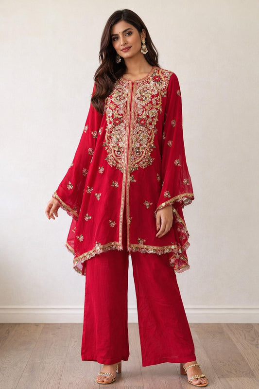 Strawberry Pink Indo-Western Outfit