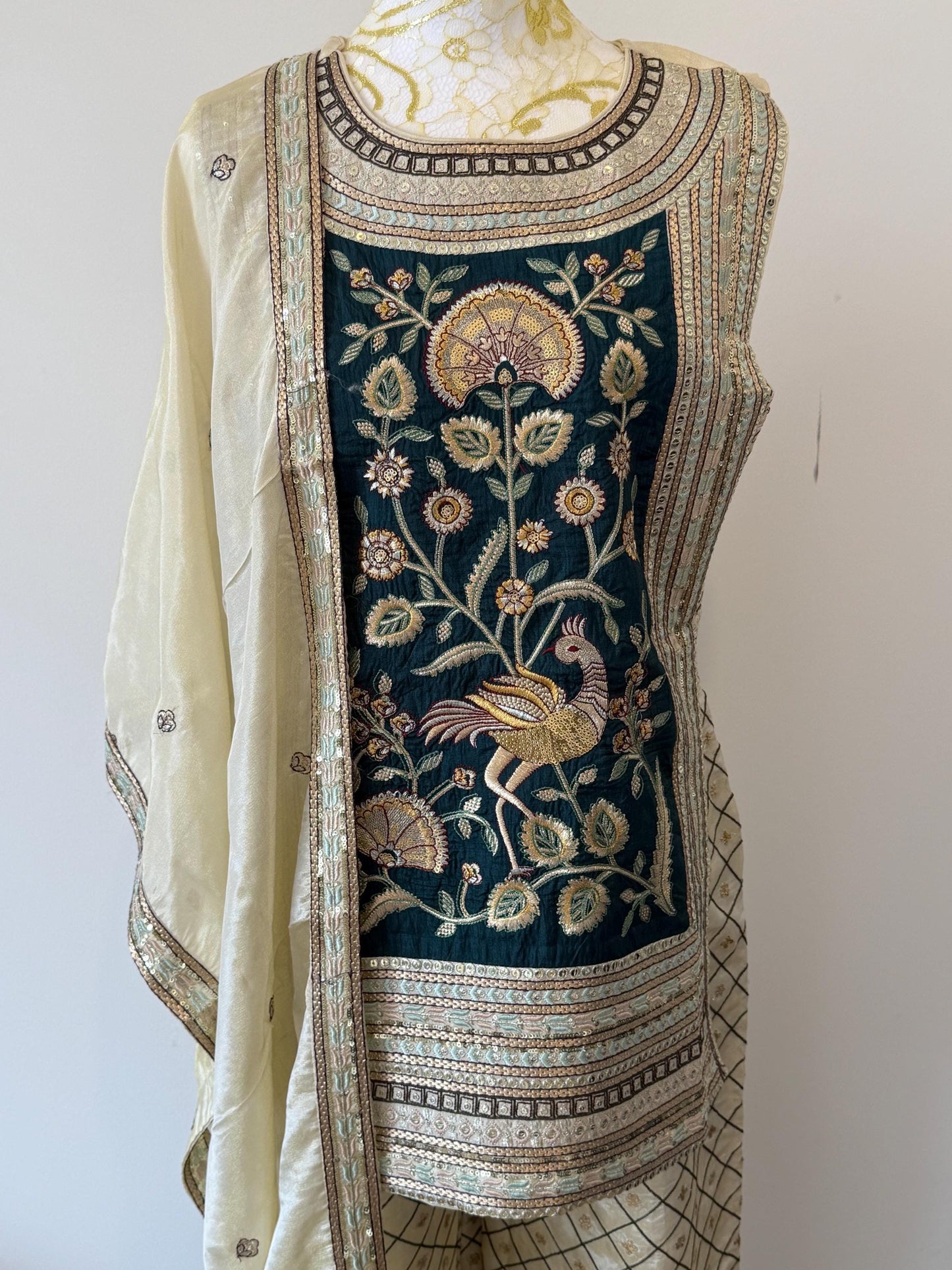 Ivory & Wine Indo-Western Fusion Outfit