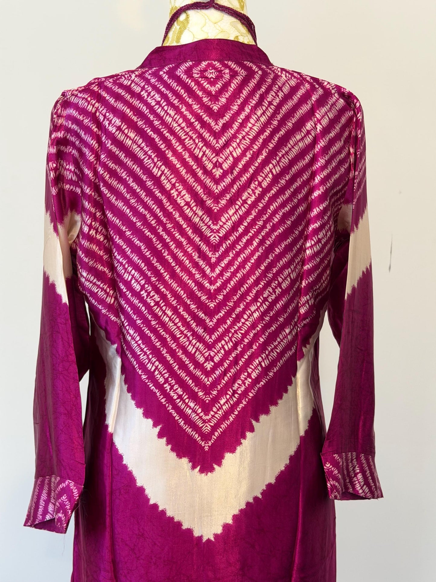 Wine Gajji Silk Kurti cord set