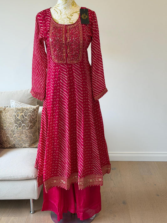Fuchsia Pink Anarkali Suit Set with Dupatta