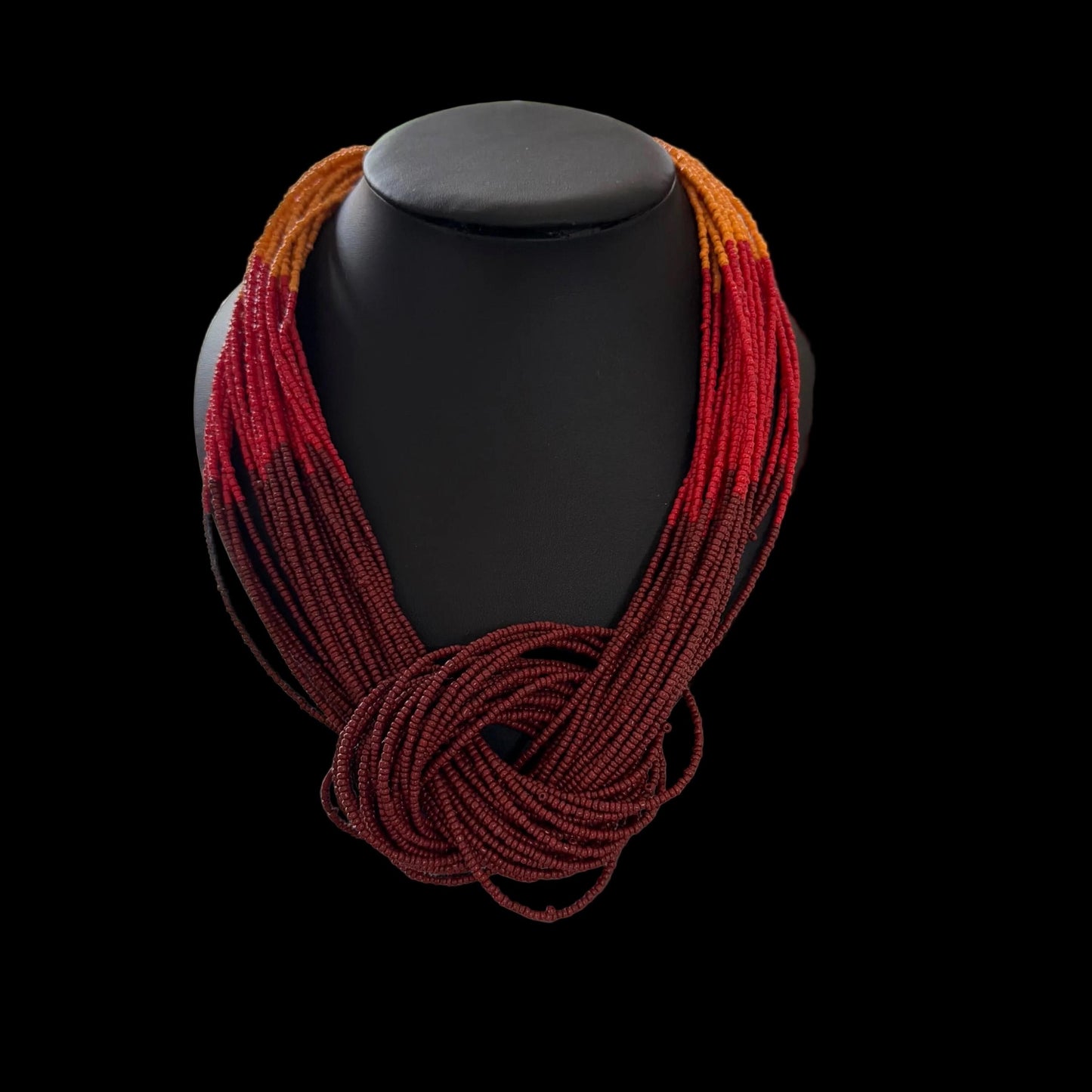 Multi Strand Beaded Necklace | Tribal Statement, Boho Layered