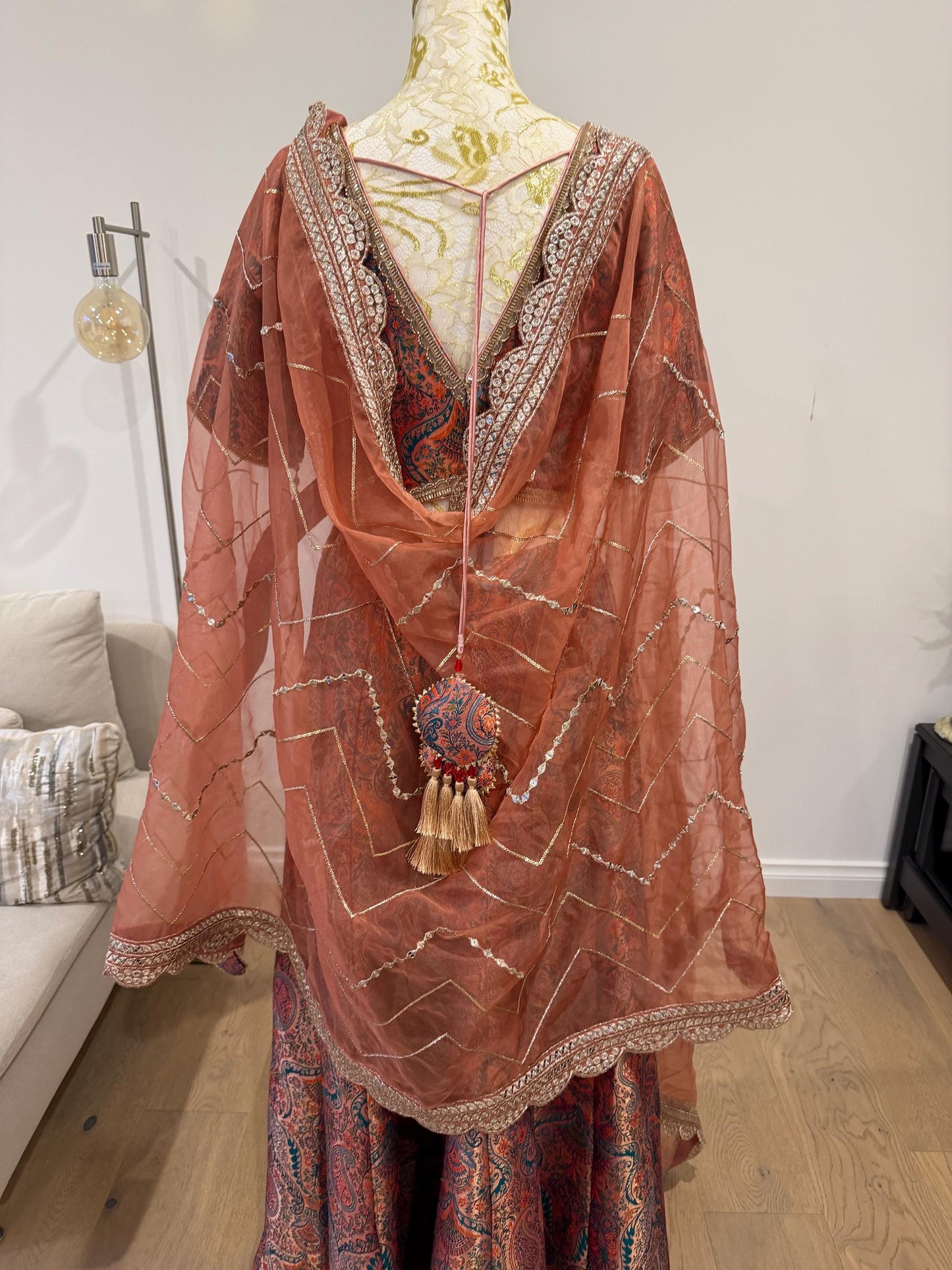 Brocade Silk Lehenga Set
