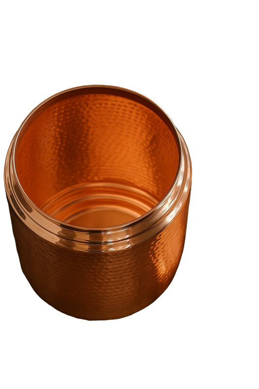 4.5L Copper Hammered Water Dispenser with Tap - Handcrafted Joint-Free Jug