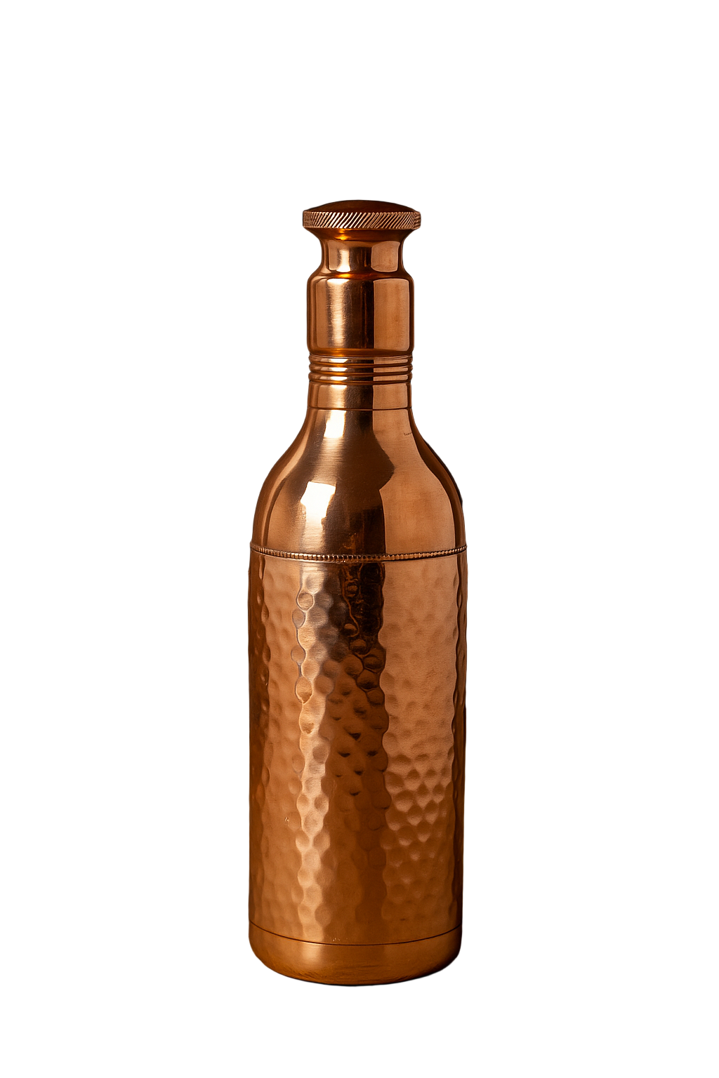 Pure Copper Drinkware Gift Set of Cocktail Design 1 Bottle & 2 Glass