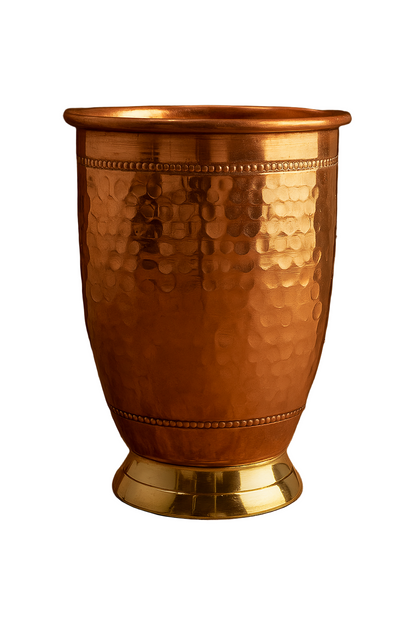 Pure Copper Drinkware Gift Set of Cocktail Design 1 Bottle & 2 Glass