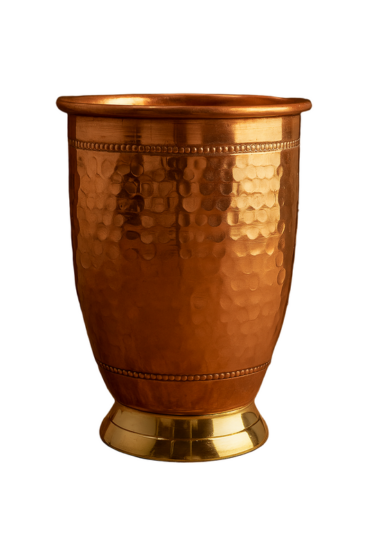 Pure Copper Drinkware Gift Set of Cocktail Design 1 Bottle & 2 Glass