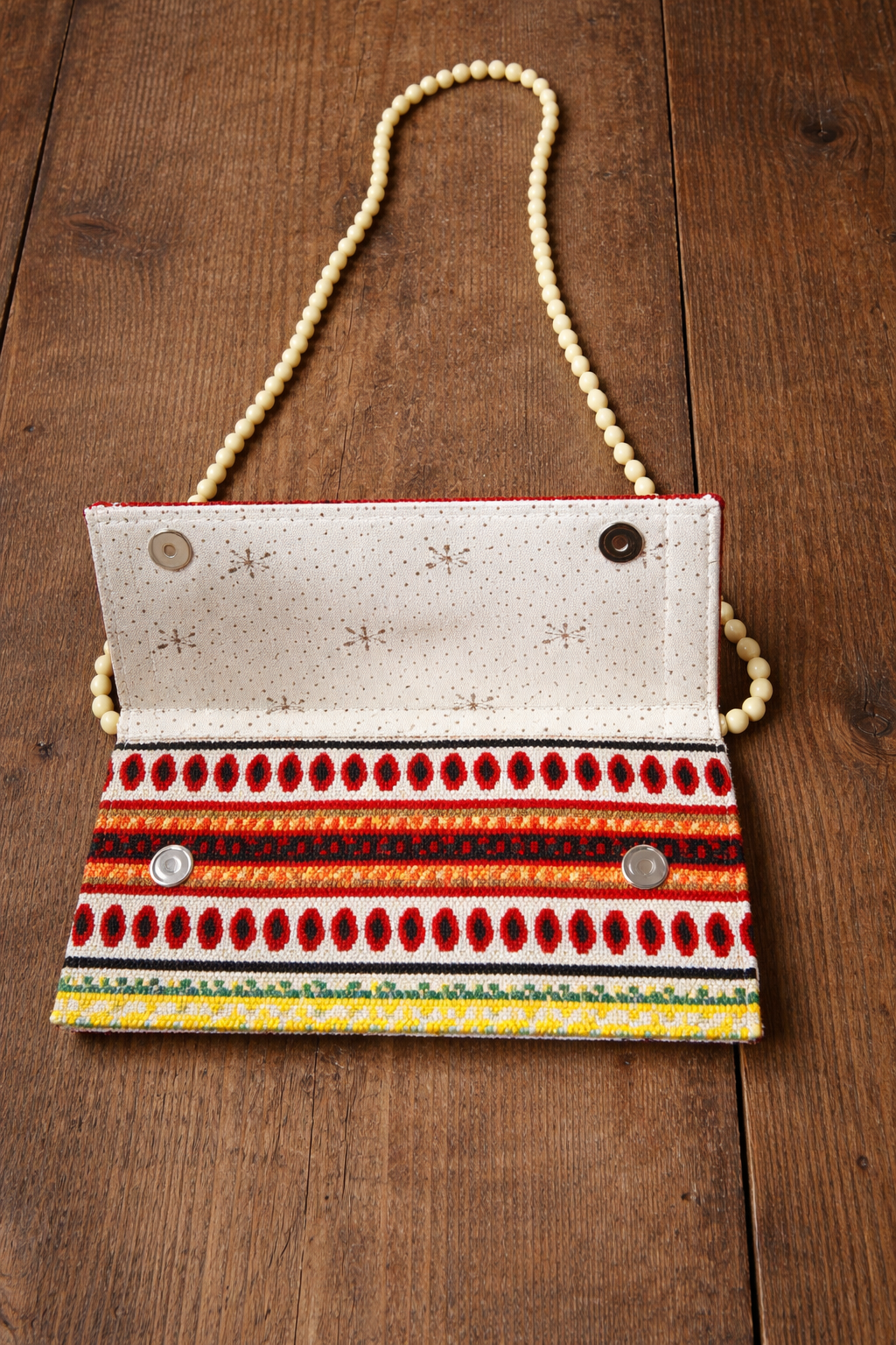 Handwoven Boho Clutch Bag with Strap