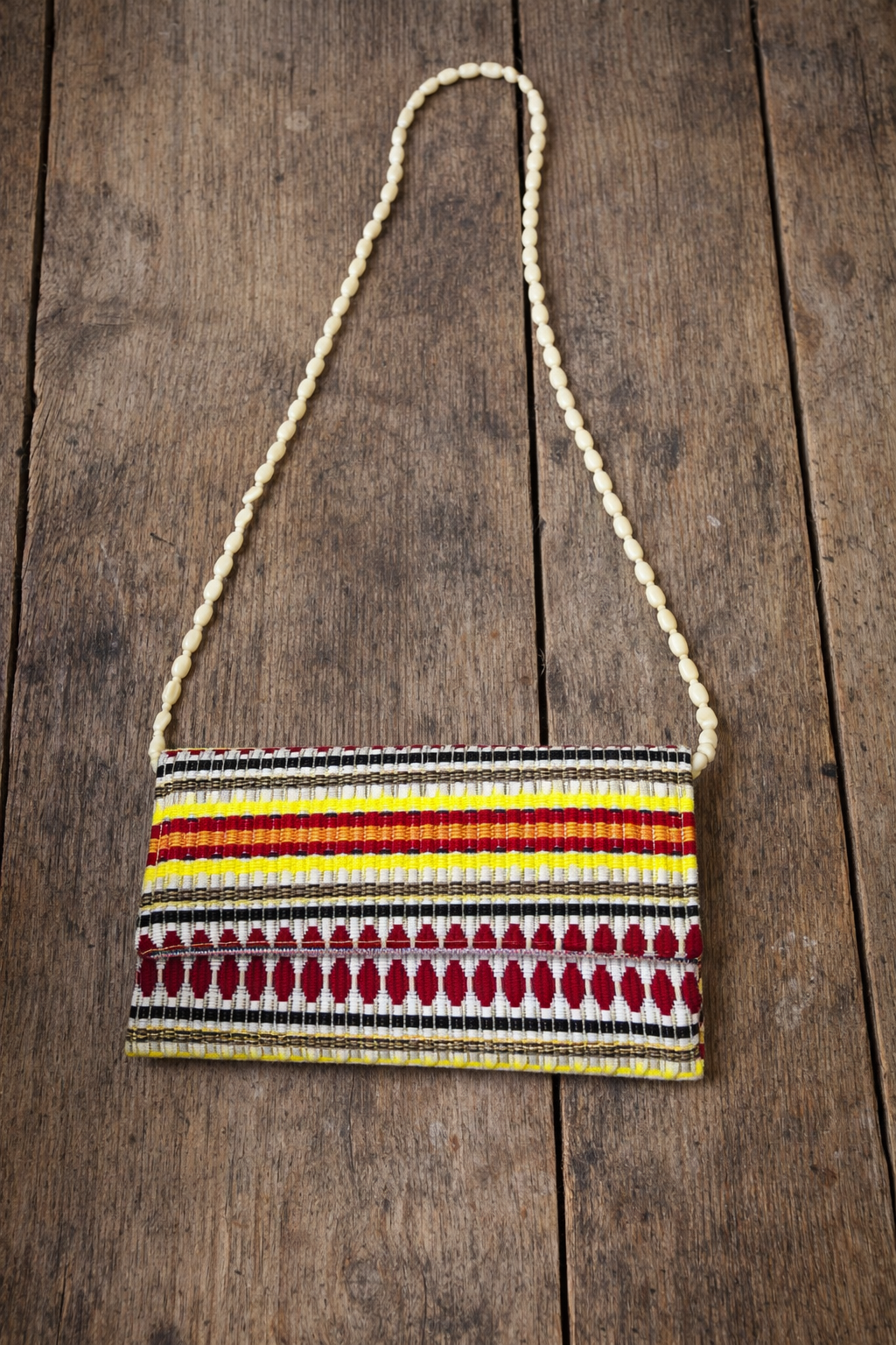 Handwoven Boho Clutch Bag with Strap
