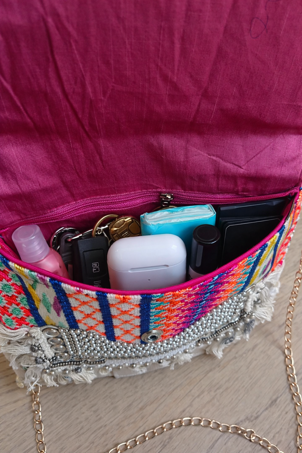 Multicolour Boho Tribal Clutch Bag 3