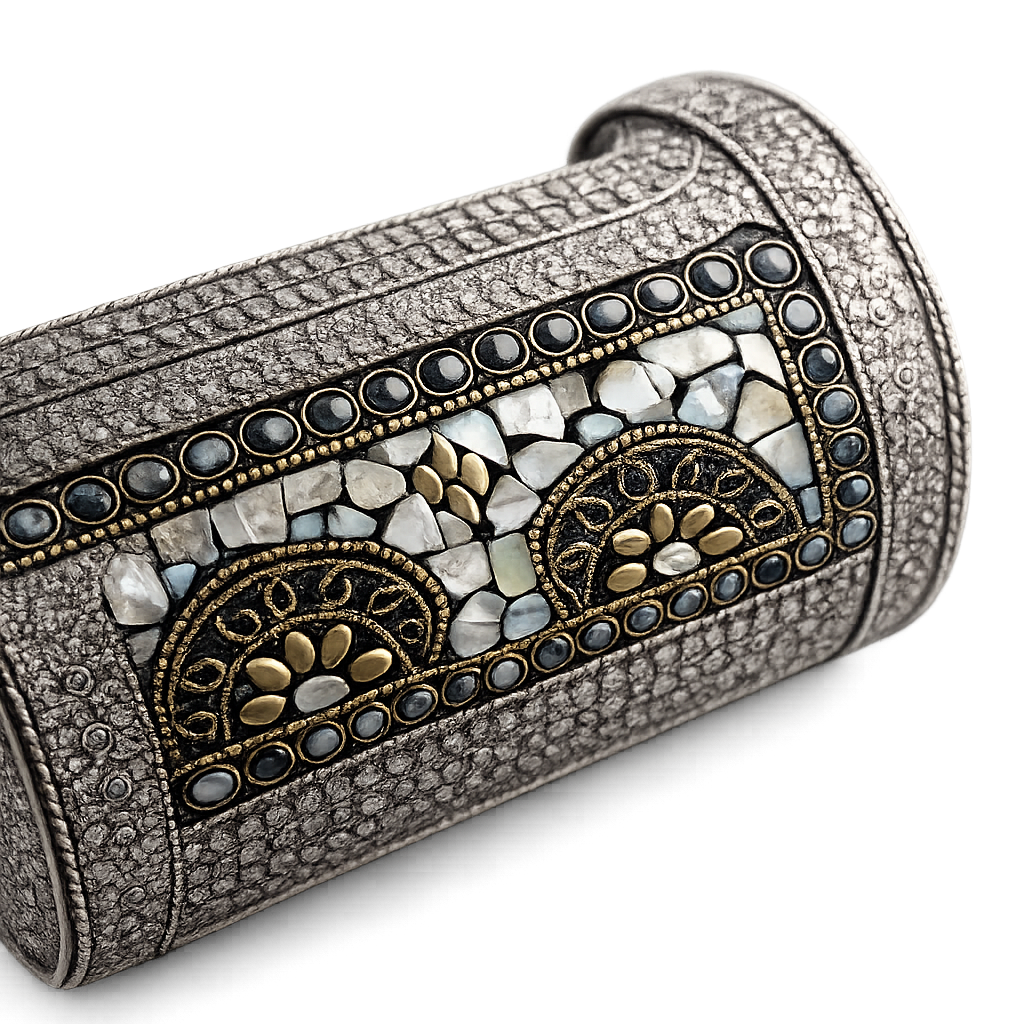Metal Clutch Bag with Chain Strap