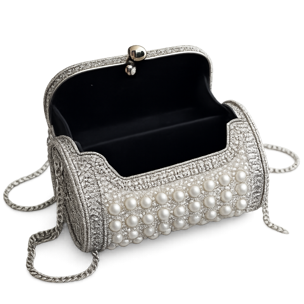 Embellished Metal Clutch Bag