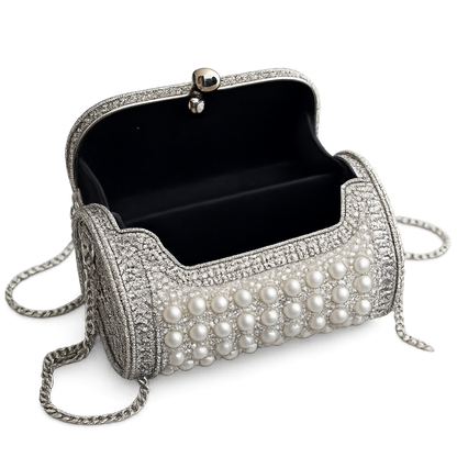Embellished Metal Clutch Bag