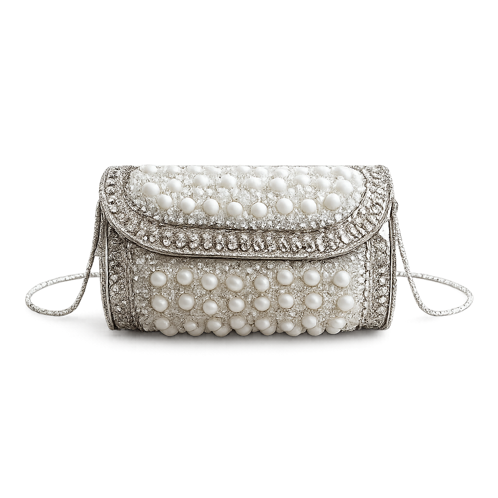 Embellished Metal Clutch Bag