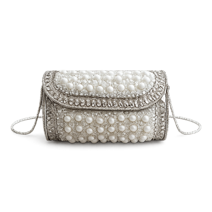 Embellished Metal Clutch Bag