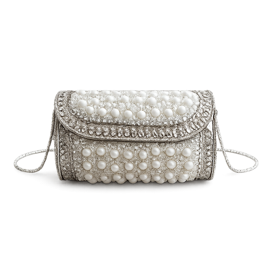 Embellished Metal Clutch Bag