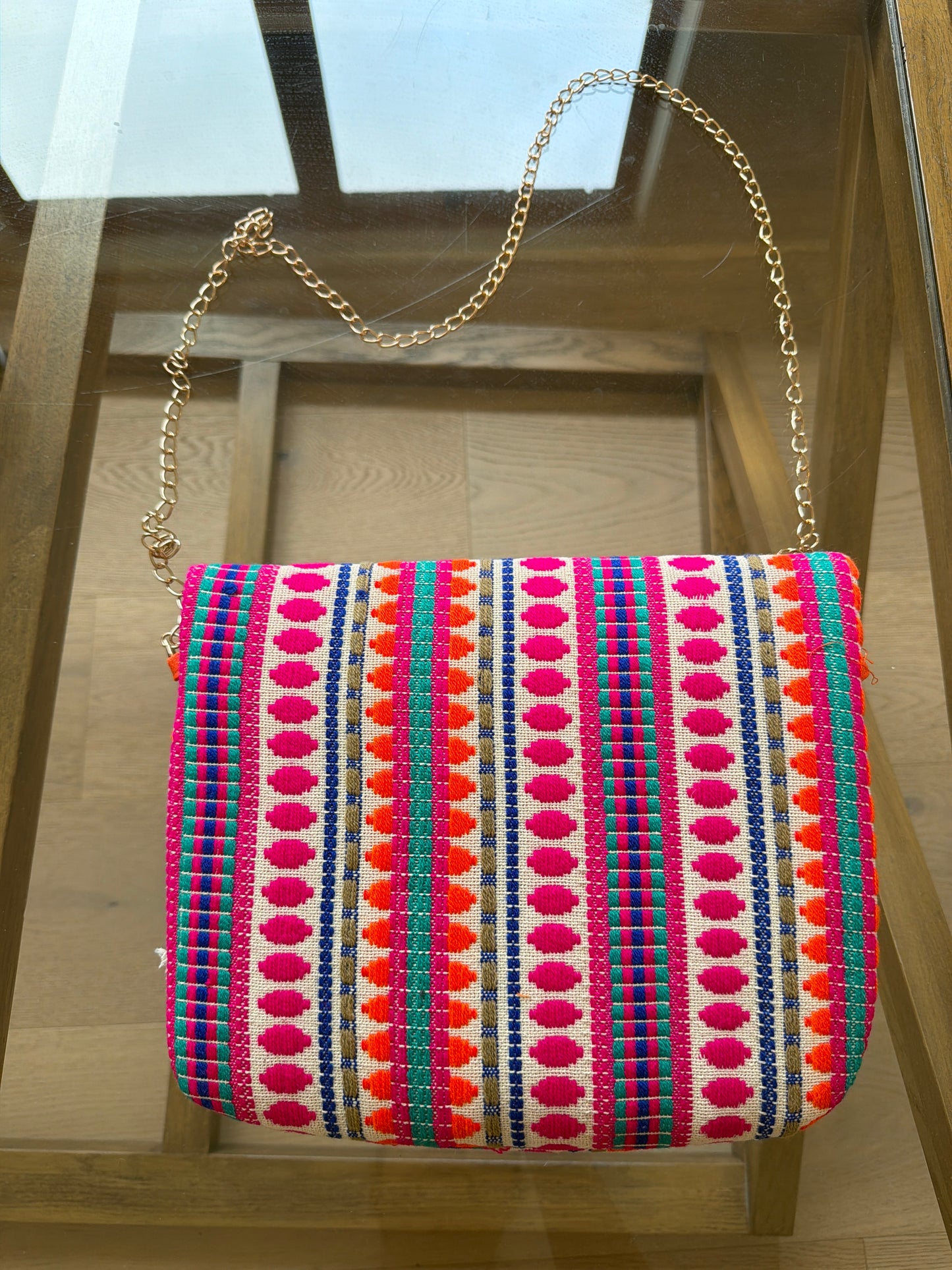 Multicolour Tribal Boho Clutch Bag 6