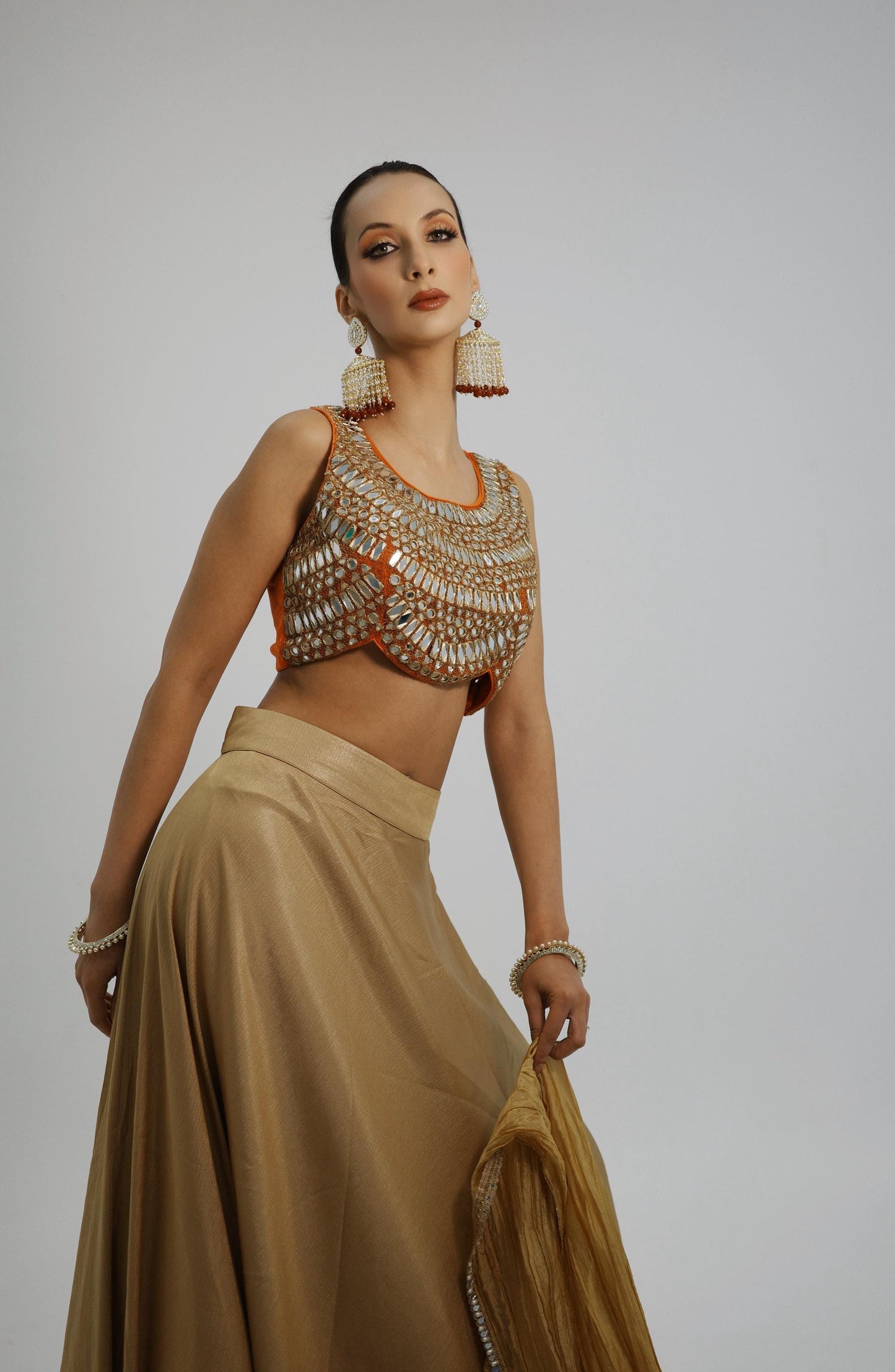 Golden Glow Indo-Western Lehenga