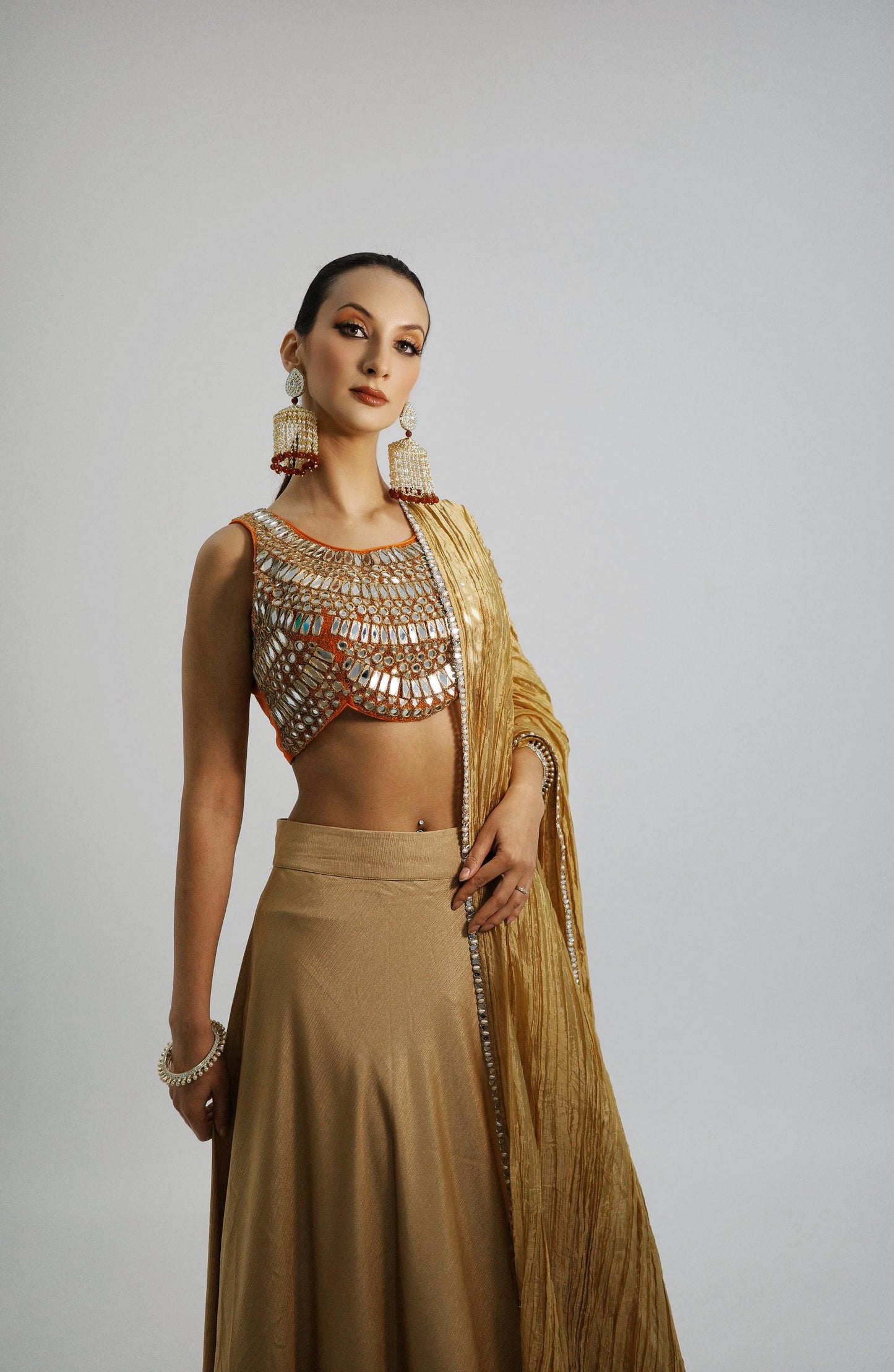 Golden Glow Indo-Western Lehenga