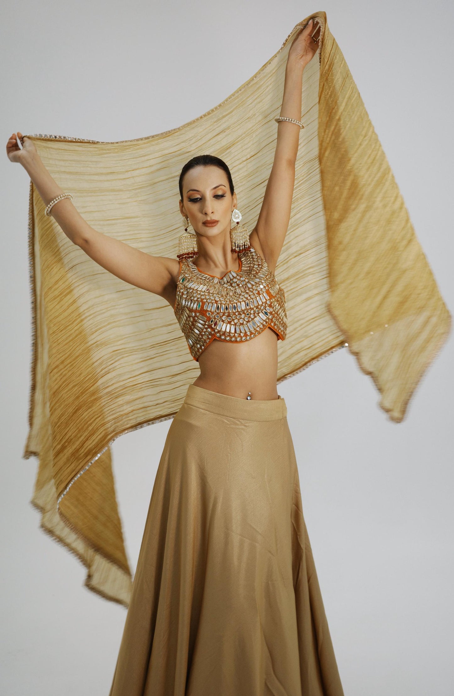 Golden Glow Indo-Western Lehenga