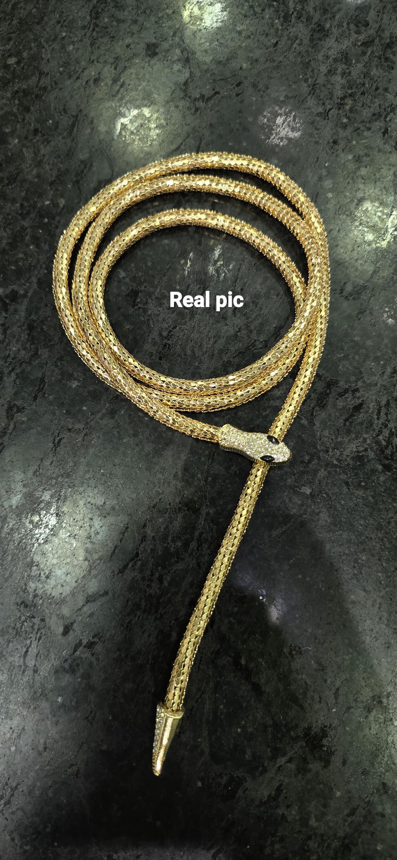 Gold-Toned Snake Chain Necklace