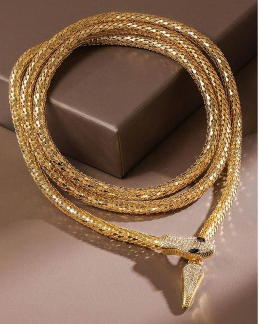 Gold-Toned Snake Chain Necklace