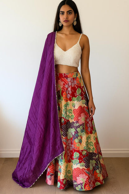 Floral Mosaic Couture Lehenga