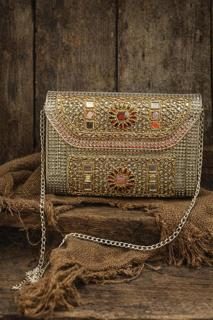 Metal Studded Boho Sling Bag