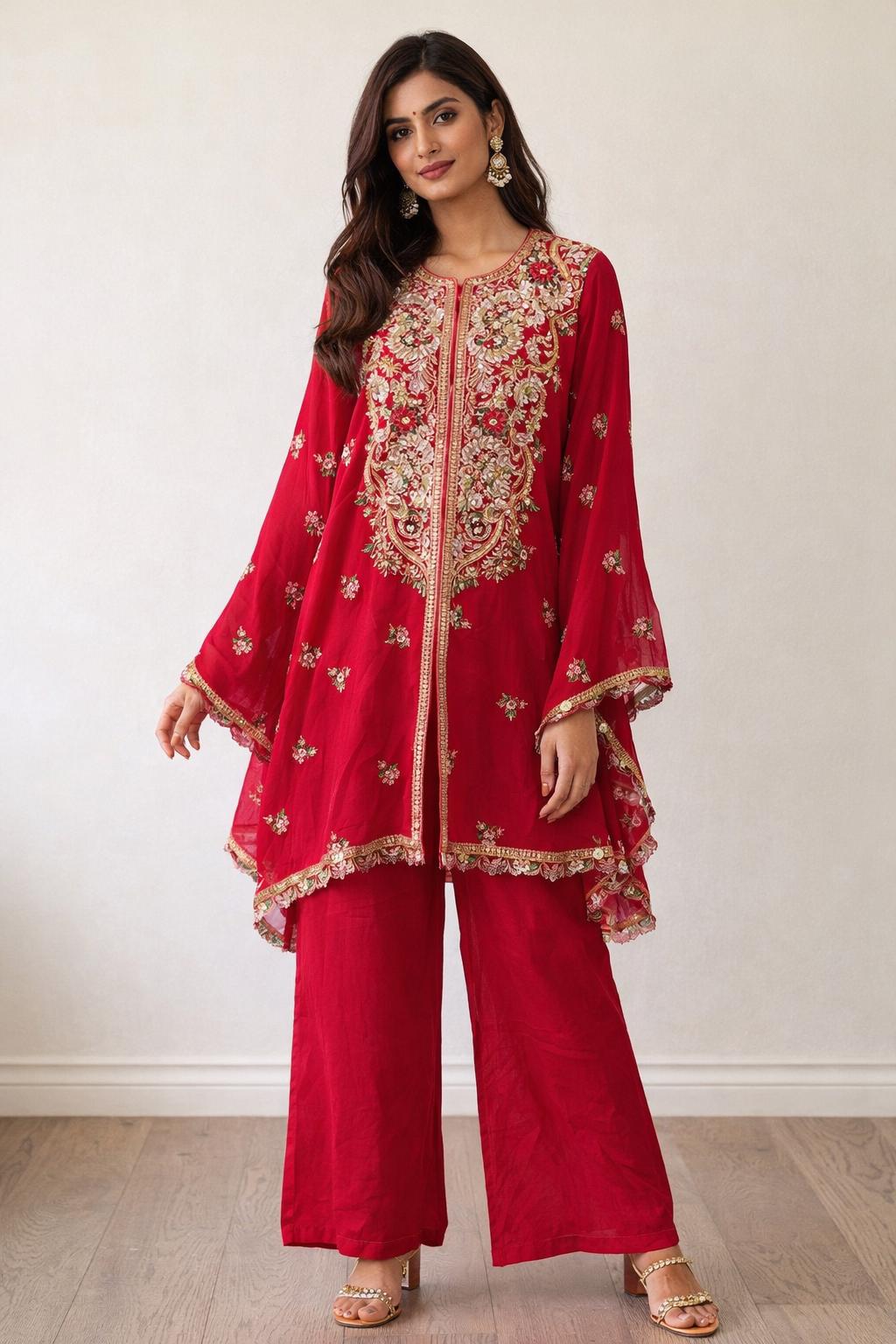 Strawberry Pink Indo-Western Outfit