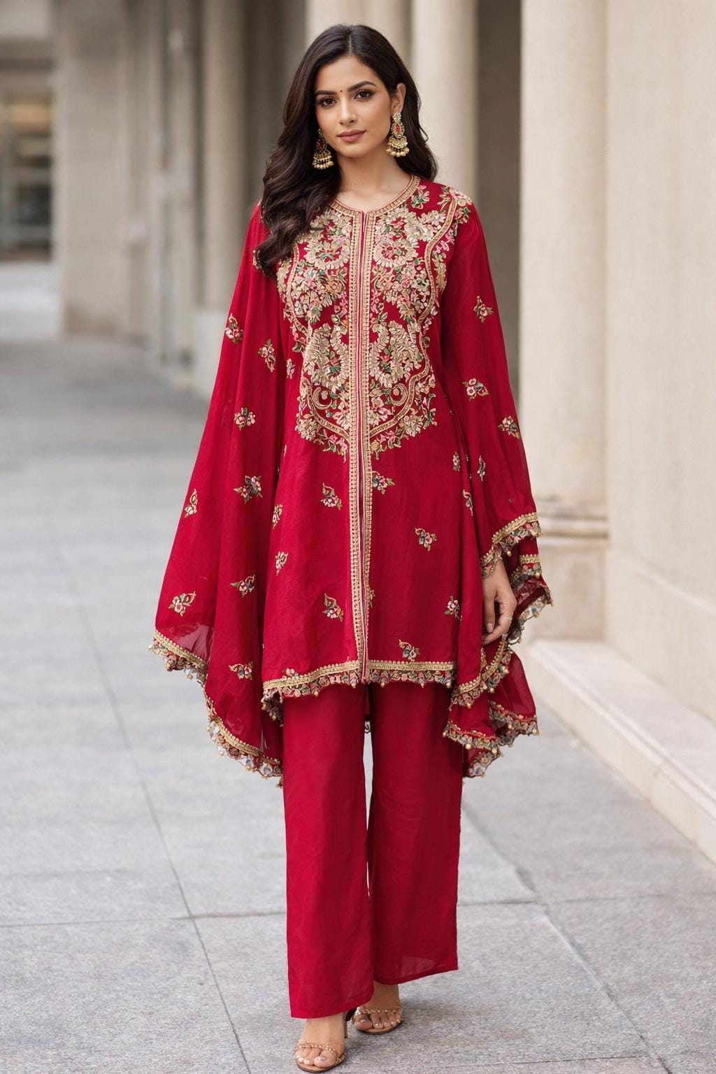 Strawberry Pink Indo-Western Outfit