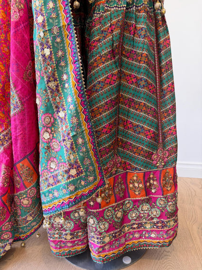Printed Crepe Sharara Suit with Dupatta | Indian Party Wear | Size 42