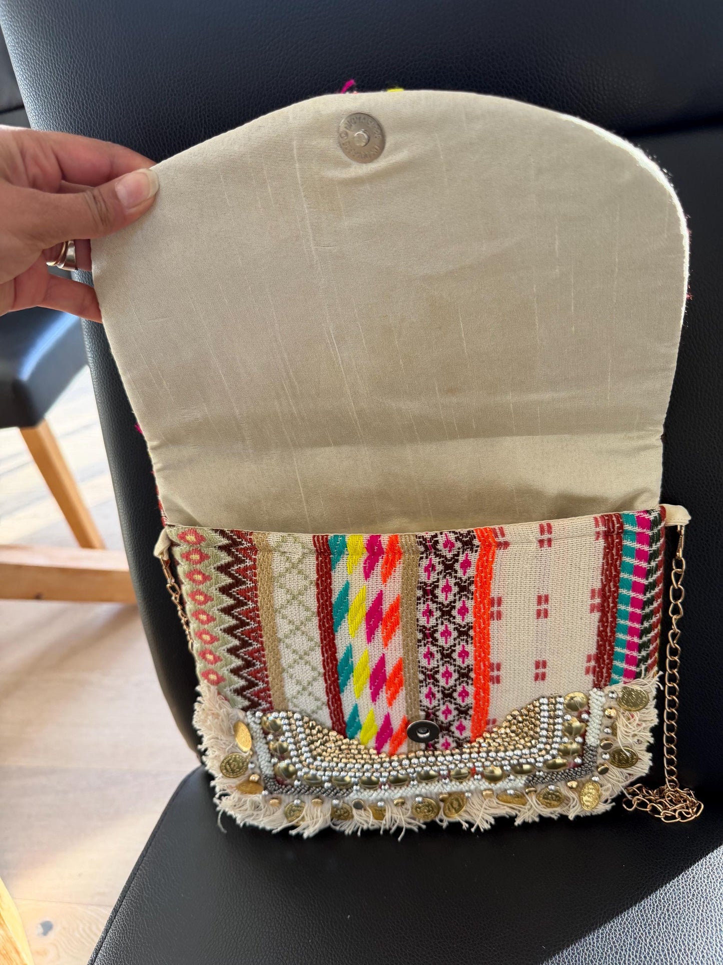 Handmade Boho Sling Bag | Shell & Beaded Crossbody 1