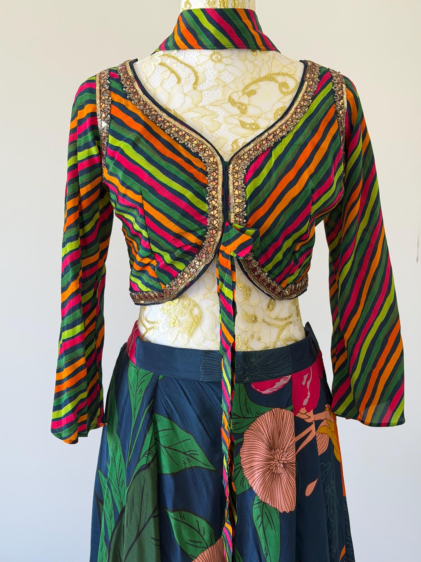 Indo Western Floral Crepe printed Set