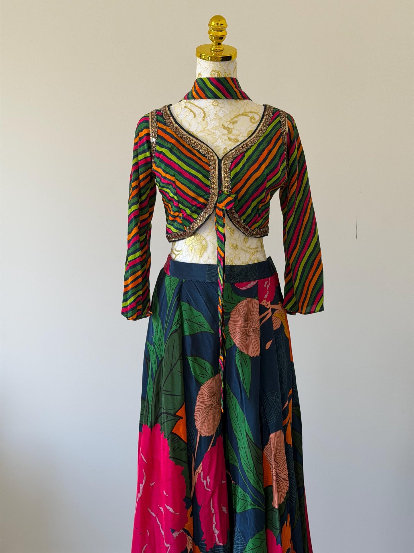 Indo Western Floral Crepe printed Set