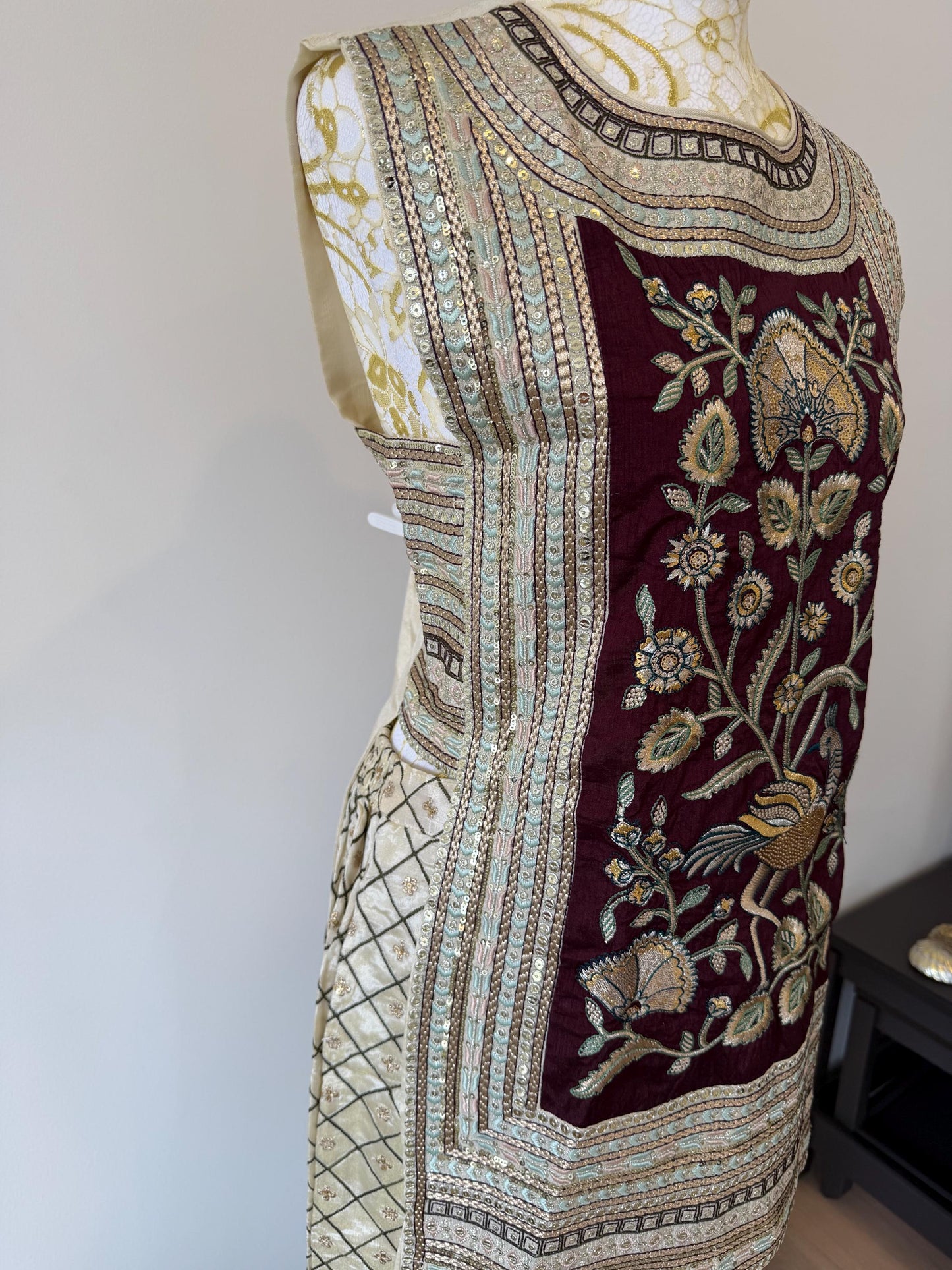 Ivory & Wine Indo-Western Fusion Outfit
