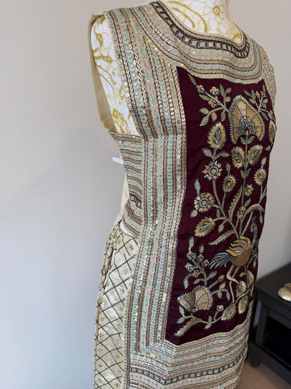 Ivory & Wine Indo-Western Fusion Outfit