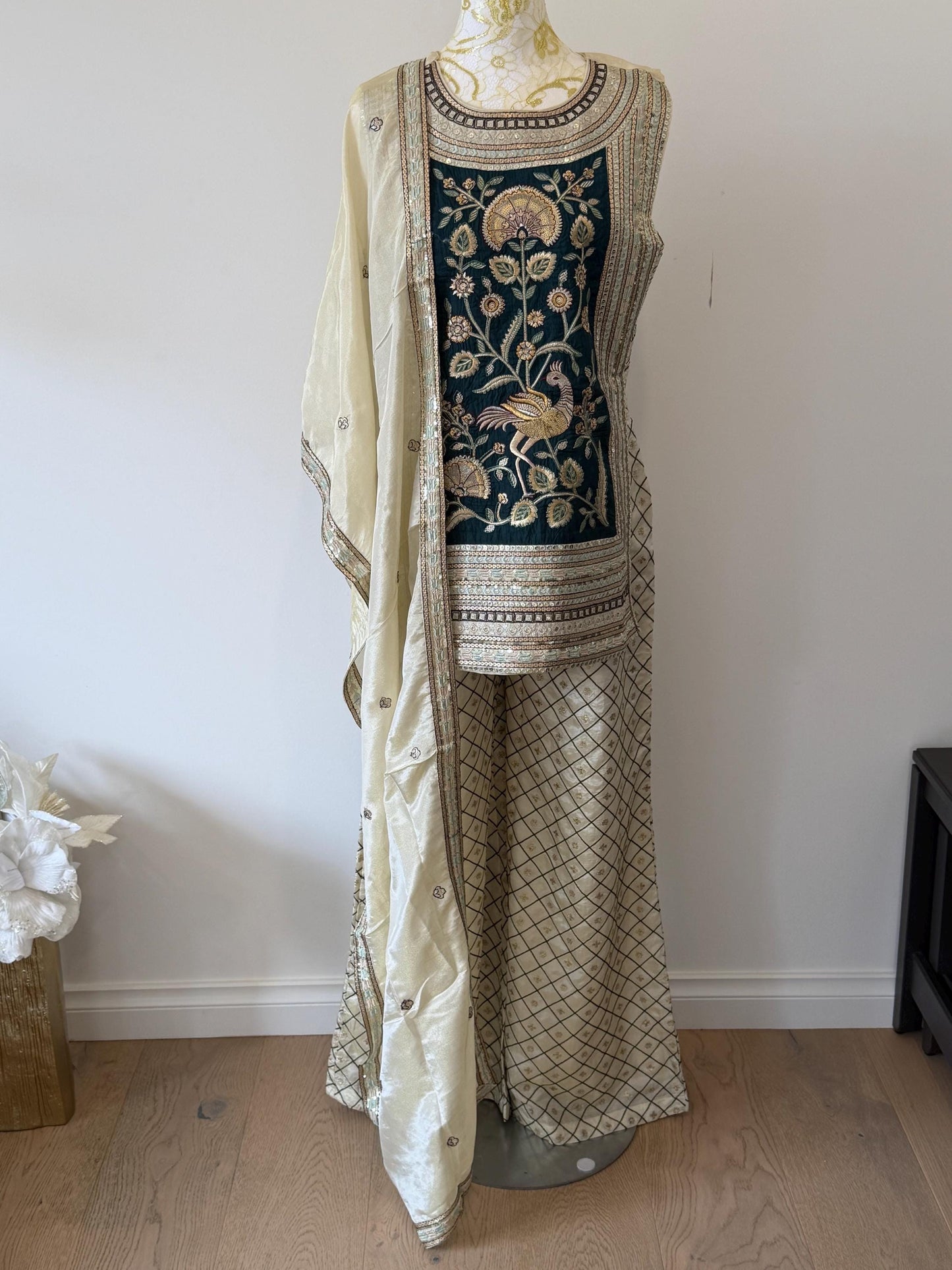 Ivory & Wine Indo-Western Fusion Outfit