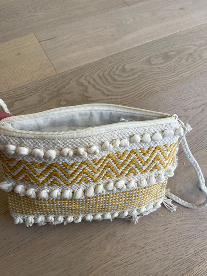 Boho Macramé Sling Bag | Handwoven Cotton Crossbody Pouch | Casual Summer & Travel Bag