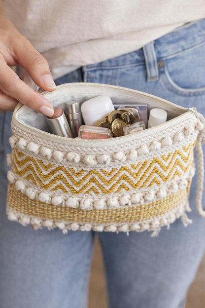 Boho Macramé Sling Bag | Handwoven Cotton Crossbody Pouch | Casual Summer & Travel Bag