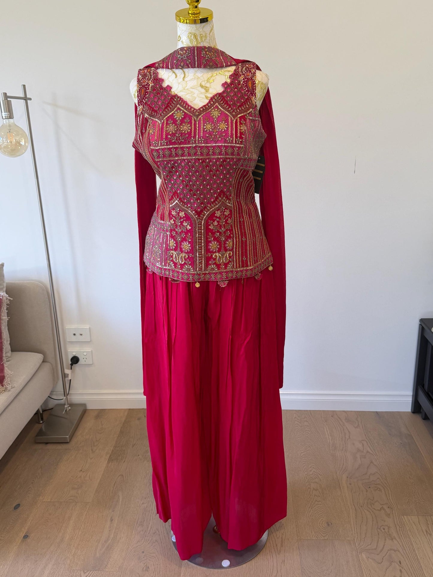 Embroidered Indo-Western Palazzo Set