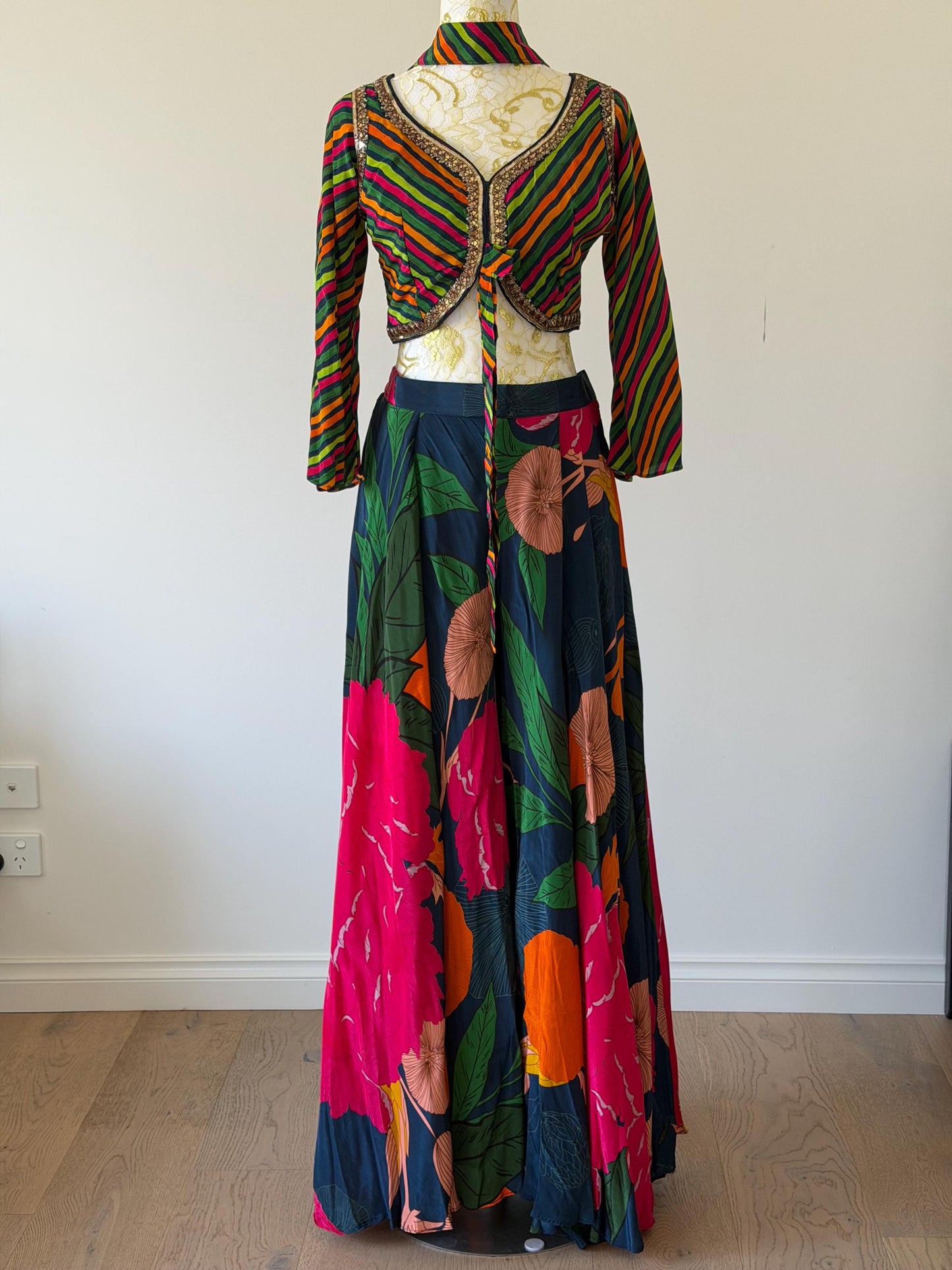 Indo Western Floral Crepe printed Set