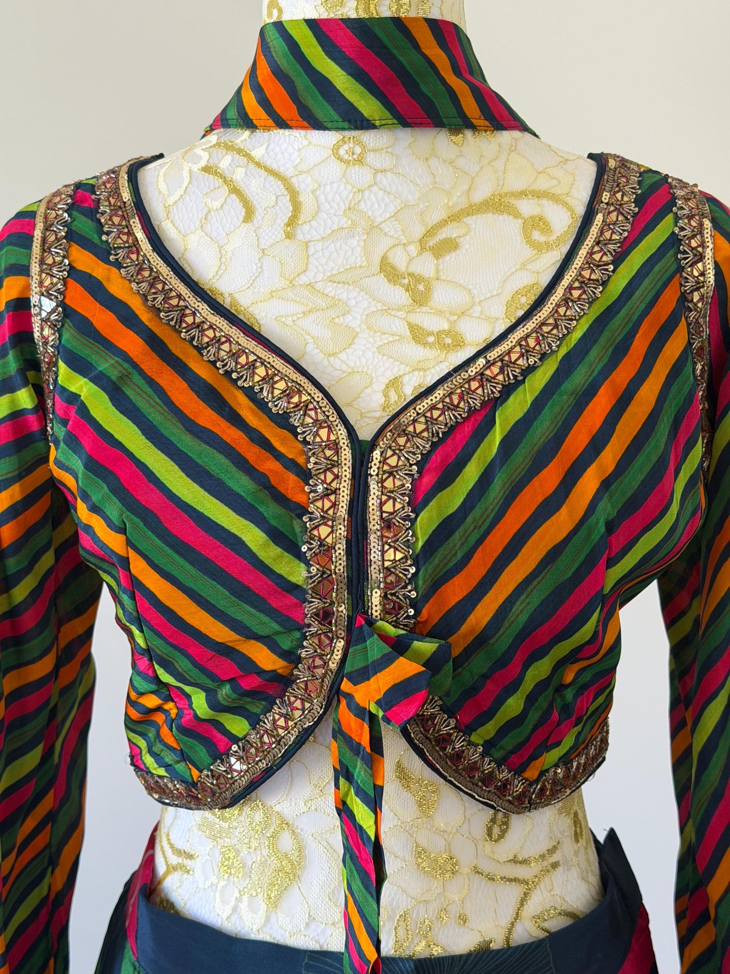 Indo Western Floral Crepe printed Set