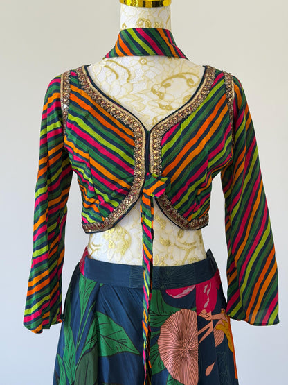 Indo Western Floral Crepe printed Set