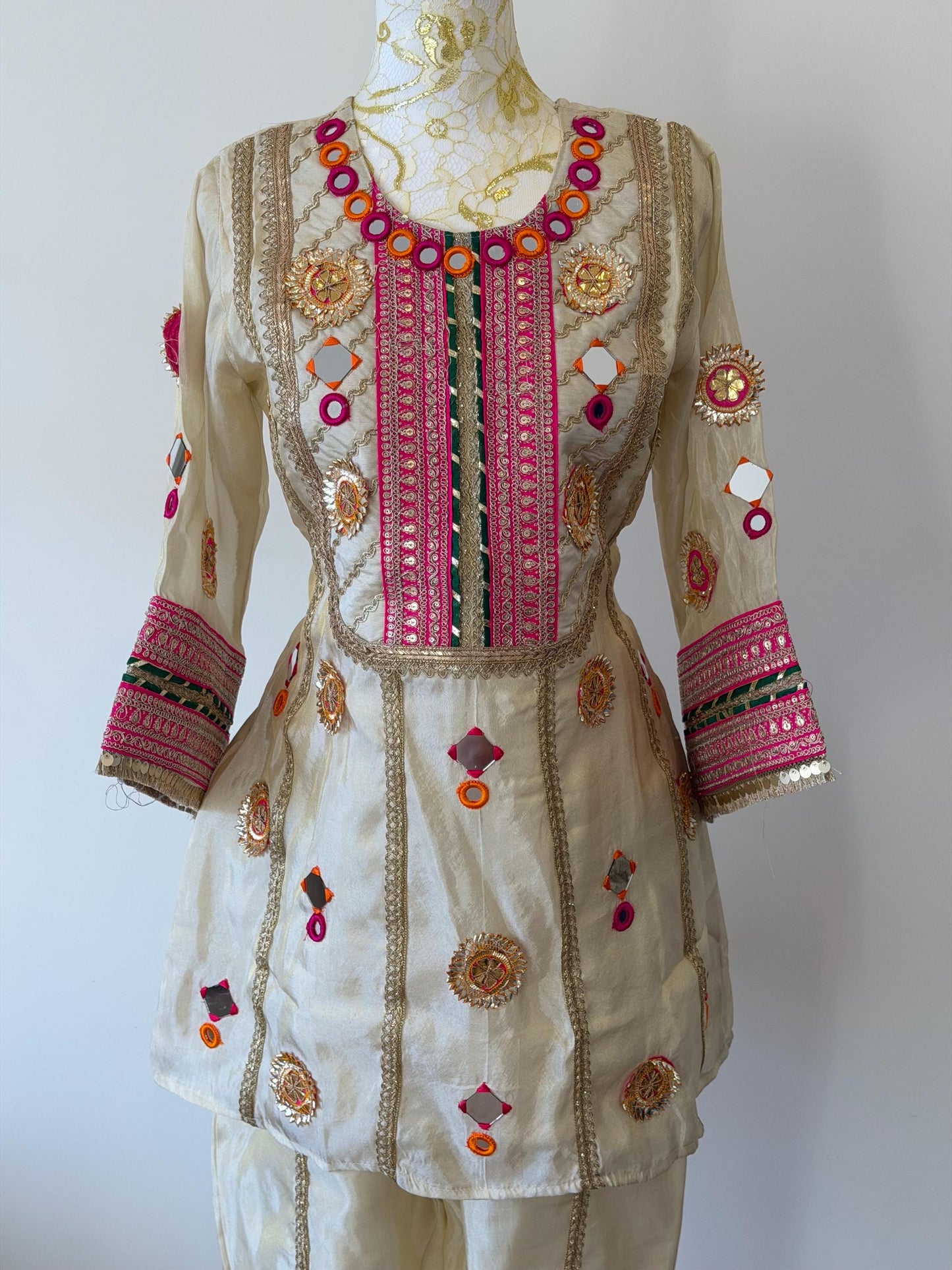 Ivory Tissue Silk Kurta Set