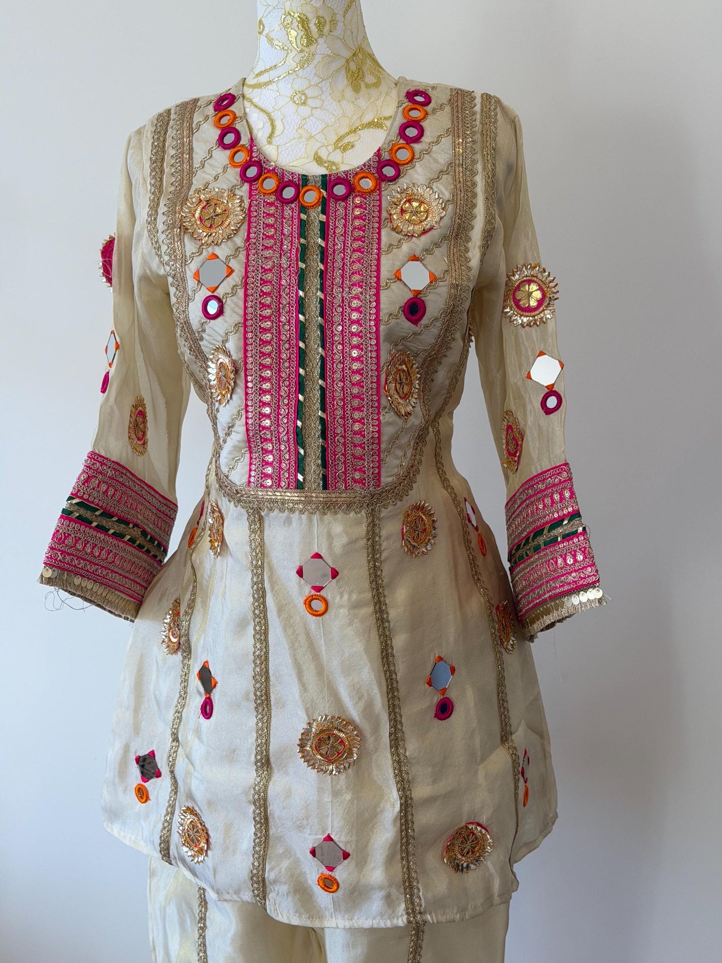 Ivory Tissue Silk Kurta Set
