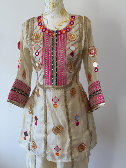Ivory Tissue Silk Kurta Set