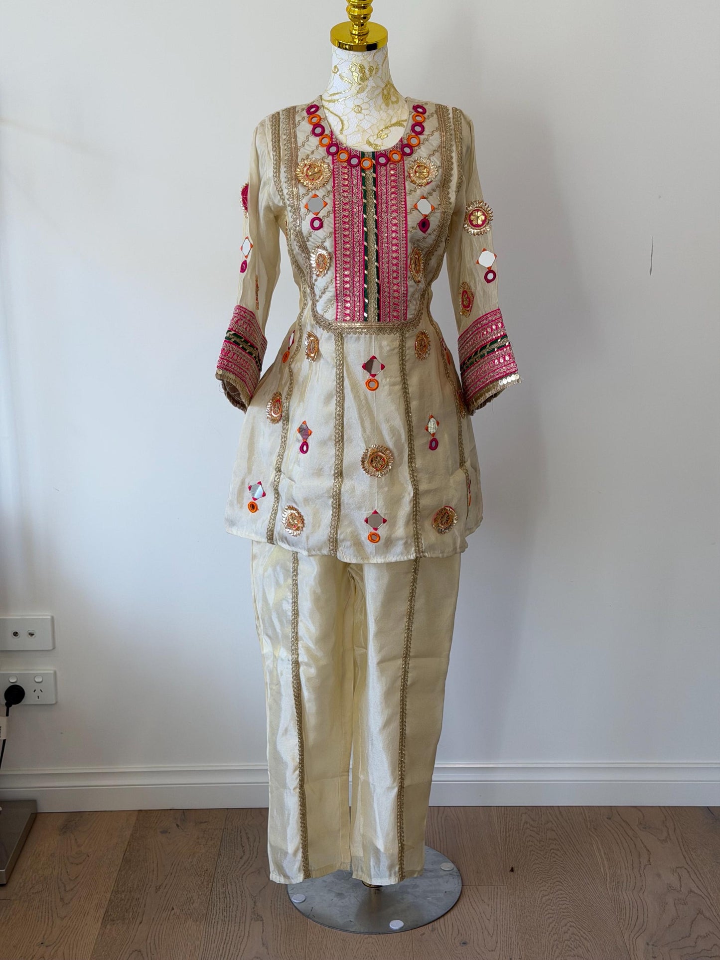 Ivory Tissue Silk Kurta Set