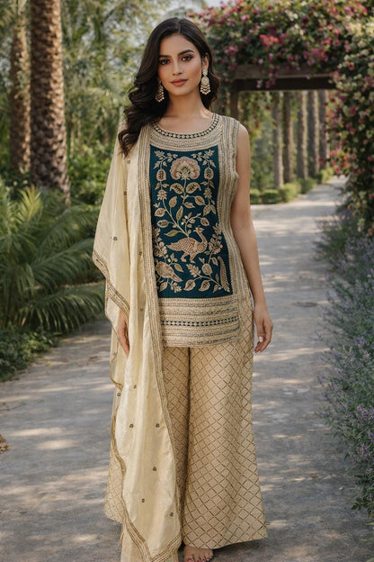 Ivory & Wine Indo-Western Fusion Outfit