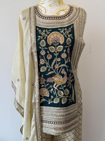 Ivory & Wine Indo-Western Fusion Outfit