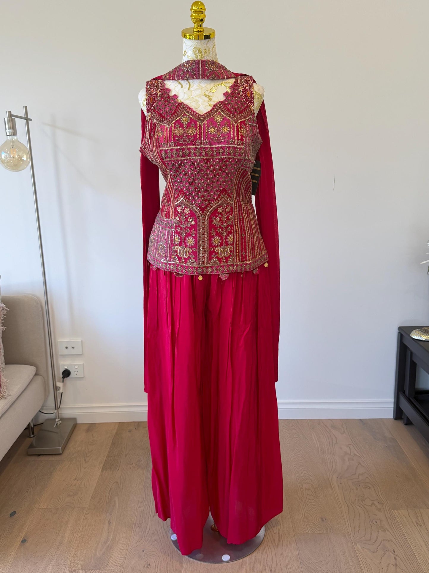 Embroidered Indo-Western Palazzo Set